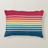 シックカラフルストライプなパターンドライブライフ アクセントクッション (裏面)