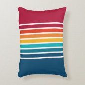 シックカラフルストライプパターン アクセントクッション (正面(垂直))