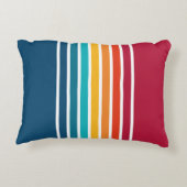 シックカラフルストライプパターン アクセントクッション (裏面)