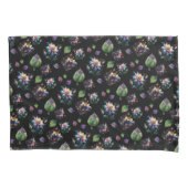 シックカラフルフローラステンドグラス模様 枕カバー (正面)