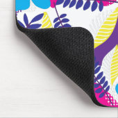 シックカラフルフローラ&ドットパター葉ン付き マウスパッド (コーナー)