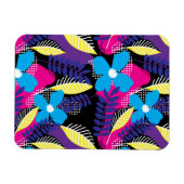 シックカラフルフローラ&ドットパター葉ン付き マグネット (横)