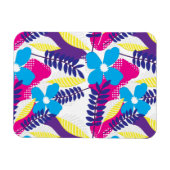 シックカラフルフローラ&ドットパター葉ン付き マグネット (横)