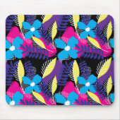 シックカラフルフローラ&ドットパター葉ンMou マウスパッド (正面)