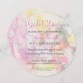 シックカラフルボタニカルブライダルシャワー招待 招待状 (正面/裏面)