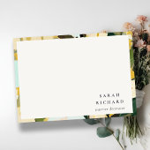 シックカラフルボホイエローオークル絵を描フローラ ノートカード