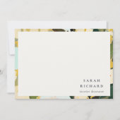 シックカラフルボホイエローオークル絵を描フローラ ノートカード (正面)