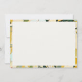 シックカラフルボホイエローオークル絵を描フローラ ノートカード (裏面)