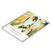 シックカラフルボホイエローオークル絵を描フローラ ノートブック (左側)