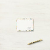 シックカラフルボホイエローオークル絵を描フローラ ポストイット (デスク上)