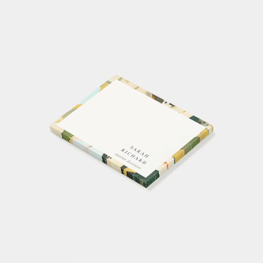 シックカラフルボホイエローオークル絵を描フローラ ポストイット (アングル)