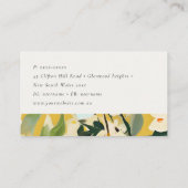 シックカラフルボホイエローオークル絵を描フローラ 名刺 (裏面)