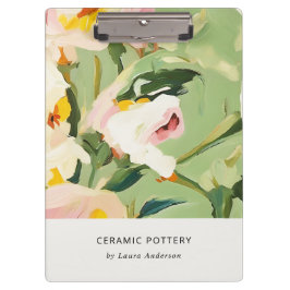 シックカラフルボホグリーンピ絵を描ンクフローラ クリップボード