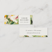 シックカラフルボホグリーンピ絵を描ンクフローラ スキニー名刺 (正面/裏面)