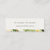 シックカラフルボホグリーンピ絵を描ンクフローラ スキニー名刺 (裏面)