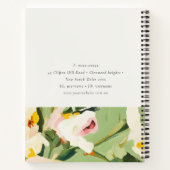 シックカラフルボホグリーンピ絵を描ンクフローラ ノートブック (裏面)