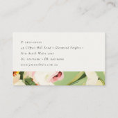 シックカラフルボホグリーンピ絵を描ンクフローラ 名刺 (裏面)