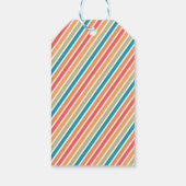 シックカラフルレトロメリーと明るいクリスマスフォト ギフトタグ (裏面)