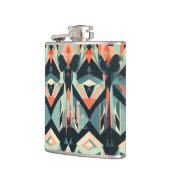 シックカラフル抽象芸術ストライプモノグラム フラスク (左)