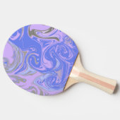 シックカラフル抽象芸術スワーリング大理石テクスチャピン 卓球ラケット (横)