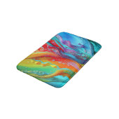 シックカラフル熱帯カリブの海フローラ バスマット (アングル)