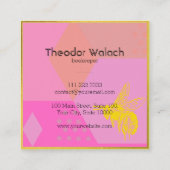 シックカラフル金ゴールドビープロフェッショナル スクエア名刺 (裏面)