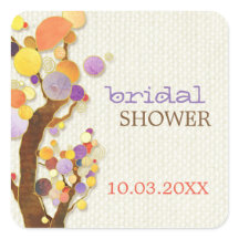 シックカントリーツリーズオータムブライダルシャワー