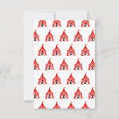 シックカーニバルサーカスショーピエロバルーン誕生日 サンキューカード (裏面)