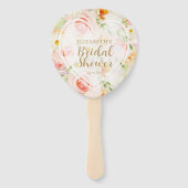 シックガーデンフラワーズブライダルシャワー ハンドファン (正面)
