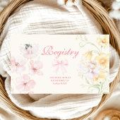 シックガーデンフローラ妖精プリンセスガールレジストリ エンクロージャーカード