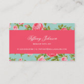 シックガーリーなエレガントヴィンテージフローラバラ 名刺 (裏面)