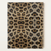 シックガーリーなヒョウの毛皮のアニマルプリントパターンおもしろい プランナー手帳 (裏面)