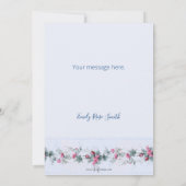 シックガーリーなピンクとブルーのバラ ノートカード (裏面)