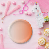 シックガーリーなピーチイエローアプリコットタンゲリンオレンジ ペーパープレート (パーティー)