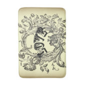 シックガーリーなフローラルの渦巻きパステルの色ビクトリアン バスマット (正面縦)