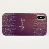シックガーリーなライトストリング紫パーソナライズされた Case-Mate iPhoneケース (裏面(横))