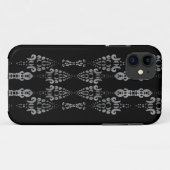 シックガーリーな白黒の装飾模様 Case-Mate iPhoneケース (裏面(横))
