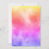 シックガーリーな虹色ユニコーングリッター感謝していユー カード (裏面)