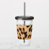 シックガーリーな野生ヒョウ柄 アクリルタンブラー (右)