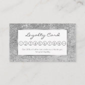 シックガーリーエレガントシルバーグリッター大理石 ロイヤリティカード (正面)