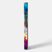 シックガーリーカラフルマーブルフェイクグリッターモノグラム Case-Mate iPhoneケース (裏面 / 左)