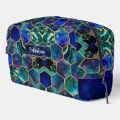 シックガーリーグリッターフェイクターコイズブルージオメトリック ドップキット (右コーナー)