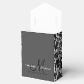 シックガーリーシルバーグリッターモノグラーム結婚ズ フェイバーボックス (オープン)