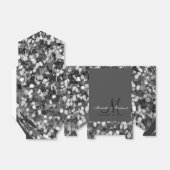 シックガーリーシルバーグリッターモノグラーム結婚ズ フェイバーボックス (折り畳みなし)