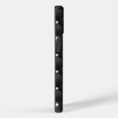 シックガーリーシルバーフェイクグリッターブラックティール(緑がかった色)モノグラム Case-Mate iPhoneケース (裏面 / 右)