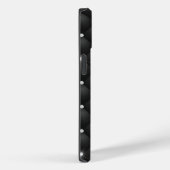 シックガーリーシルバーフェイクグリッターブラックピンクモノグラム Case-Mate iPhoneケース (裏面 / 右)