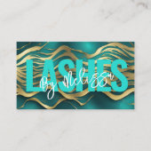 シックガーリータイポグラフィ美しいメイクアップアーティストラッシ 名刺 (正面)