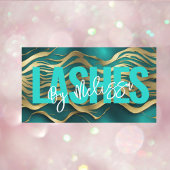 シックガーリータイポグラフィ美しいメイクアップアーティストラッシ 名刺