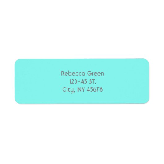 シックガーリーターコイズアクアロビンズエッグブルー ラベル (正面)