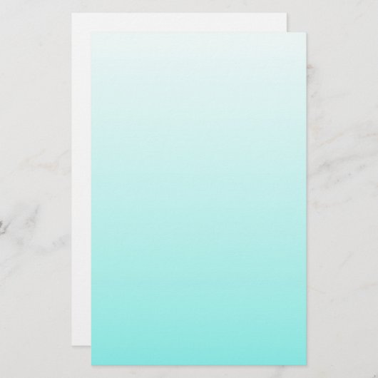 シックガーリーターコイズアクアロビンズエッグブルー 便箋 (正面/裏面)